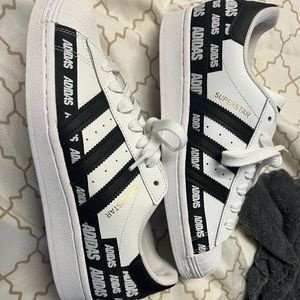 Adidas superstar word mark shoes (SOLD)